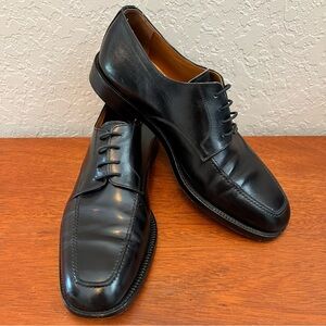 GREW & SONS Italian Hand Made Black Leather Derby Men Shoes Size 42 (US 8.5)
